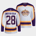 Wholesale Cheap Men's Los Angeles Kings #28 Jaret Anderson-Dolan White 2022 Reverse Retro Stitched Jersey