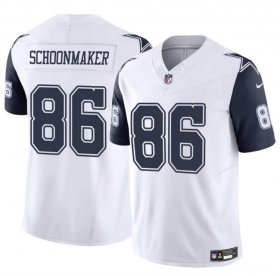 Cheap Men\'s Dallas Cowboys #86 Luke Schoonmaker White 2023 F.U.S.E Vapor Untouchable Limited Stitched Football Jersey