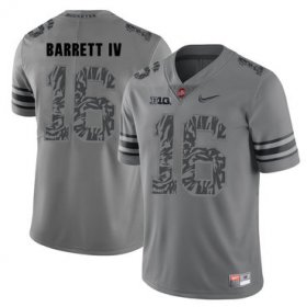 Wholesale Cheap Ohio State Buckeyes 16 J.T. Barrett IV Gray Shadow College Football Jersey