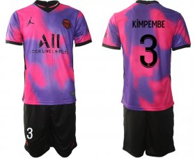 Wholesale Cheap Men 2020-2021 Club Paris Saint-Germain away purple 3 Soccer Jersey