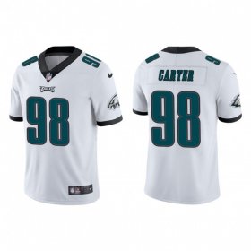 Wholesale Cheap Men\'s Philadelphia Eagles #98 Jalen Carter White Vapor Untouchable Limited Stitched Jersey