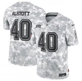 Men\'s Tampa Bay Buccaneers #40 Mike Alstott 2024 Arctic Camo Salute To Service Limited Stitched Football Jersey