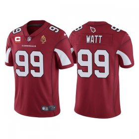 Wholesale Cheap Men\'s Arizona Cardinals #99 J.J. Watt Red With C Patch & Walter Payton Patch Limited Stitched Jersey