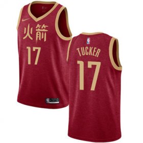 Wholesale Cheap Rockets #17 PJ Tucker Red Basketball Swingman City Edition 2018-19 Jersey