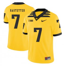 Wholesale Cheap Iowa Hawkeyes 7 Colten Rastetter Yellow College Football Jersey