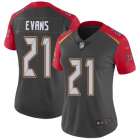 Wholesale Cheap Nike Buccaneers #21 Justin Evans Gray Women\'s Stitched NFL Limited Inverted Legend Jersey