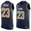 Wholesale Cheap Nike Rams #23 Cam Akers Navy Blue Team Color Men's Stitched NFL Limited Tank Top Jersey