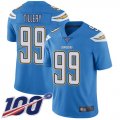 Wholesale Cheap Nike Chargers #99 Jerry Tillery Electric Blue Alternate Men's Stitched NFL 100th Season Vapor Limited Jersey