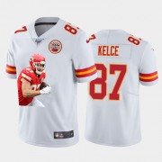 Cheap Kansas City Chiefs #87 Travis Kelce Nike Team Hero 1 Vapor Limited NFL 100 Jersey White Golden