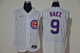 Wholesale Cheap Men\'s Chicago Cubs #9 Javier Baez White 2020 Cool and Refreshing Sleeveless Fan Stitched Flex Nike Jersey