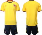 Cheap Men's Colombia Blank Yellow Home Soccer Jersey Suit