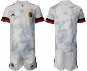 Wholesale Cheap Men 2021 European Cup Belgium away white Soccer Jersey