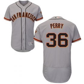 Wholesale Cheap Giants #36 Gaylord Perry Grey Flexbase Authentic Collection Road Stitched MLB Jersey