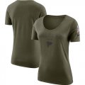 Wholesale Cheap Women's Atlanta Falcons Nike Olive Salute to Service Legend Scoop Neck T-Shirt