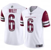 Cheap Men's Washington Commanders #6 Michael Wiley White 2024 Vapor Limited Football Stitched Jersey