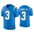 Wholesale Cheap Men's Los Angeles Chargers 2022 #3 Derwin James Jr. Blue With 2-star C Patch Vapor Untouchable Limited Stitched Jersey