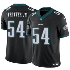 Cheap Men\'s Philadelphia Eagles #54 Jeremiah Trotter Jr Black 2024 Draft F.U.S.E. Vapor Untouchable Limited Football Stitched Jersey