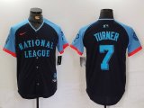 Men's Philadelphia Phillies #7 Trea Turner Navy 2024 All Star Limited Stitched Jersey