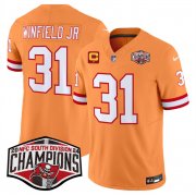 Cheap Men's Tampa Bay Buccaneers #31 Antoine Winfield Jr. Orange F.U.S.E. 2024 NFC South Champions With 1-Star C Patch Limited Stitched Jersey