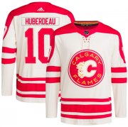 Cheap Men's Calgary Flames #10 Jonathan Huberdeau 2023 Cream Classic Primegreen Stitched Jersey