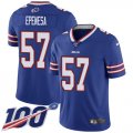 Wholesale Cheap Nike Bills #57 A.J. Epenesas Royal Blue Team Color Men's Stitched NFL 100th Season Vapor Untouchable Limited Jersey