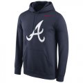 Wholesale Cheap Atlanta Braves Nike Logo Performance Navy Pullover MLB Hoodie