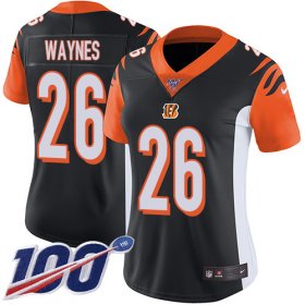 Wholesale Cheap Nike Bengals #26 Trae Waynes Black Team Color Women\'s Stitched NFL 100th Season Vapor Untouchable Limited Jersey