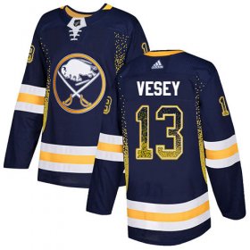 Wholesale Cheap Adidas Sabres #13 Jimmy Vesey Navy Blue Home Authentic Drift Fashion Stitched NHL Jersey