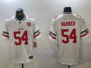 Men's San Francisco 49ers #54 Fred Warner White FUSE Mexico Gate Bridge Patch Vapor Limited Stitched Jersey