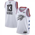 Wholesale Cheap Thunder #13 Paul George White Basketball Jordan Swingman 2019 All-Star Game Jersey