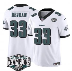 Cheap Men\'s Philadelphia Eagles #33 Cooper DeJean White 2024 New NFC East Champions F.U.S.E. Vapor Untouchable Limited Stitched Football Jersey