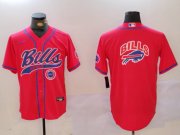 Cheap Men's Buffalo Bills big logo Team Big logo Cool Base Stitched Baseball Jersey