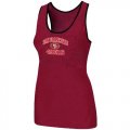 Wholesale Cheap Women's Nike San Francisco 49ers Heart & Soul Tri-Blend Racerback Stretch Tank Top Red