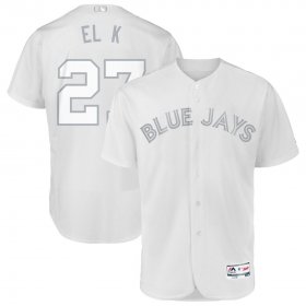 Wholesale Cheap Toronto Blue Jays #27 Vladimir Guerrero Jr. El K Majestic 2019 Players\' Weekend Flex Base Authentic Player Jersey White