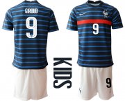 Wholesale Cheap 2021 France home Youth 9 soccer jerseys