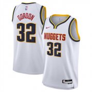 Cheap Men's Denver Nuggets #32 Aaron Gordon White 2024 Association Edition Stitched Basketball Jersey