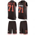 Wholesale Cheap Nike Browns #71 Jedrick Wills JR Brown Team Color Men's Stitched NFL Limited Tank Top Suit Jersey