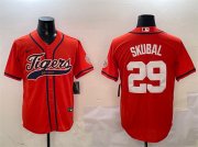 Cheap Men's Detroit Tigers #29 Tarik Skubal Orange With Patch Cool Base Stitched Baseball Jersey