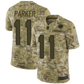 Wholesale Cheap Nike Dolphins #11 DeVante Parker Camo Men\'s Stitched NFL Limited 2018 Salute To Service Jersey