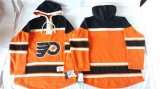 Wholesale Cheap Flyers Blank Orange Sawyer Hooded Sweatshirt Stitched NHL Jersey