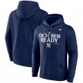 Men's New York Yankees Navy 2024 Postseason Locker Room Pullover Hoodie