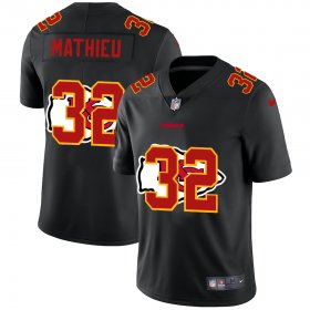 Wholesale Cheap Kansas City Chiefs #32 Tyrann Mathieu Men\'s Nike Team Logo Dual Overlap Limited NFL Jersey Black