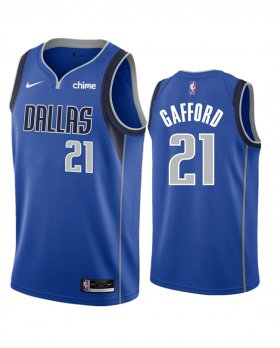 Cheap Men\'s Dallas Mavericks #21 Daniel Gafford Blue Icon Edition Stitched Basketball Jersey