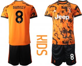 Wholesale Cheap Youth 2020-2021 club Juventus away orange 8 Soccer Jerseys