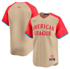 Cheap Men\'s American League Blank Cream 2024 All-Star Limited Stitched Baseball Jersey