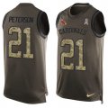 Wholesale Cheap Nike Cardinals #21 Patrick Peterson Green Men's Stitched NFL Limited Salute To Service Tank Top Jersey