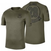 Wholesale Cheap Cincinnati Bengals #28 Joe Mixon Olive 2019 Salute To Service Sideline NFL T-Shirt