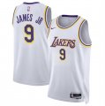 Cheap Men's Los Angeles Lakers #9 Bronny James Jr. White 2024 Draft Association Edition Stitched Basketball Jersey