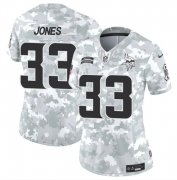 Cheap Women's Minnesota Vikings #33 Aaron Jones 2024 F.U.S.E Arctic Camo Salute To Service Limited Stitched Jersey(Run Small)