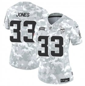 Cheap Women\'s Minnesota Vikings #33 Aaron Jones 2024 F.U.S.E Arctic Camo Salute To Service Limited Stitched Jersey(Run Small)